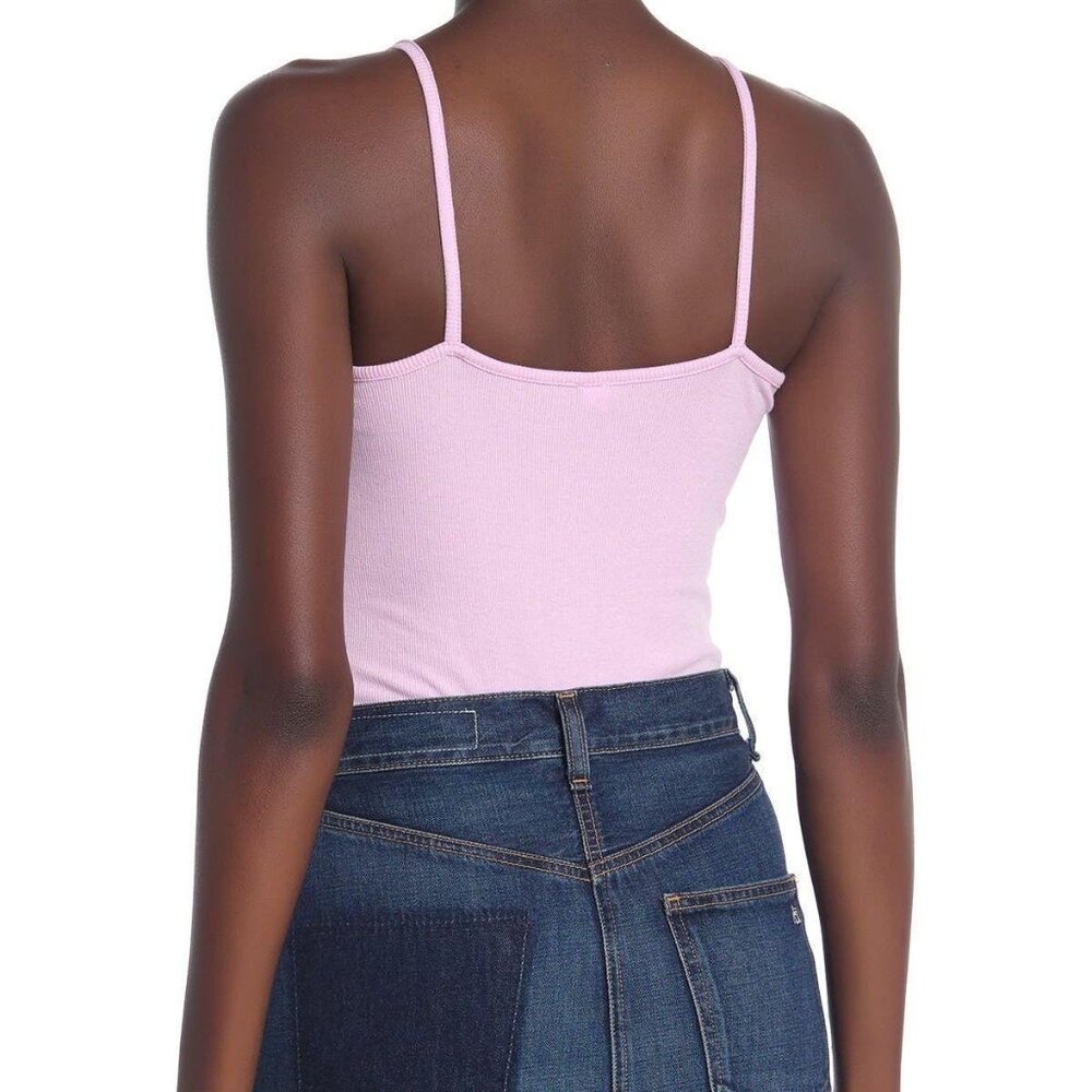 bp Nordstrom lavender pink bouquet v-neck ribbed thong tank top bodysuit medium - Picture 2 of 12